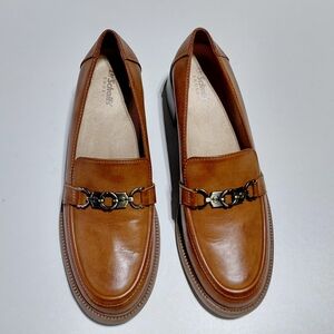 DR. SCHOLL'S Women's Rate Up Bit  Brown Faux Leather Loafers - 7.5M